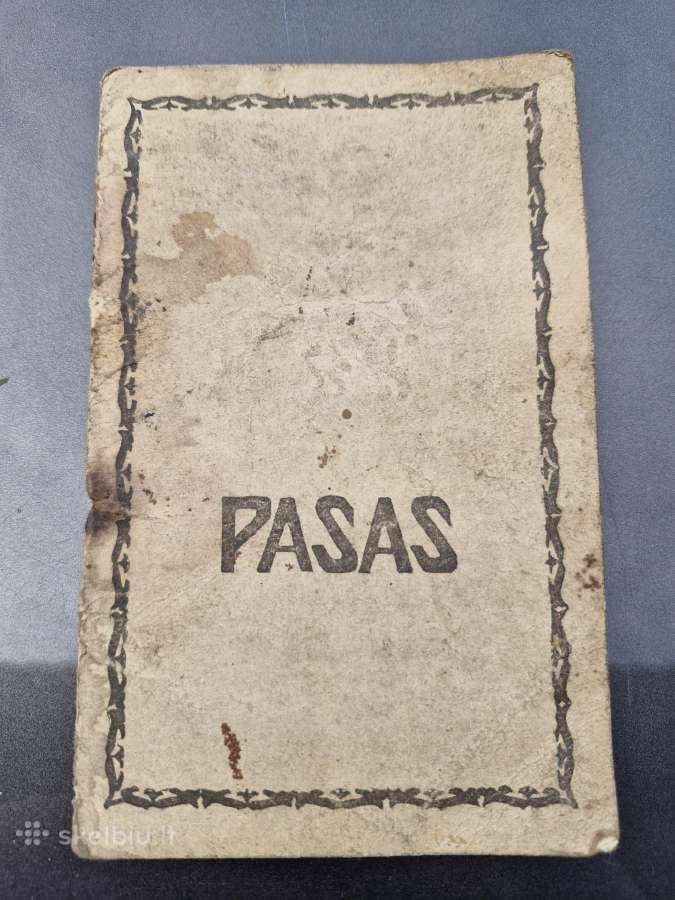 Senas lietuviškas pasas 1920m.
