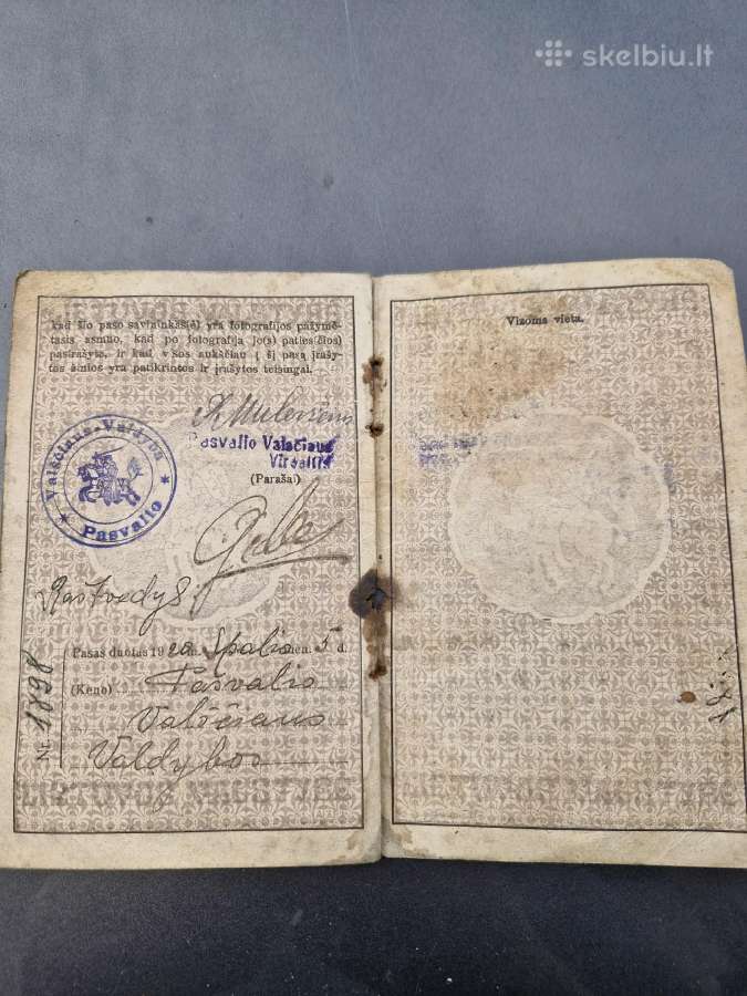 Senas lietuviškas pasas 1920m. - nuotraukos Nr. 4