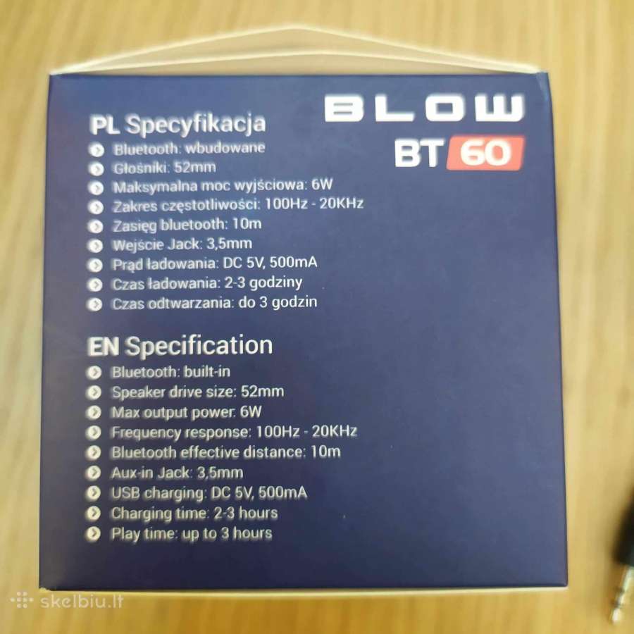 Nešiojama kolonėlė Blow Bt-60 Black (Juodas) - nuotraukos Nr. 9