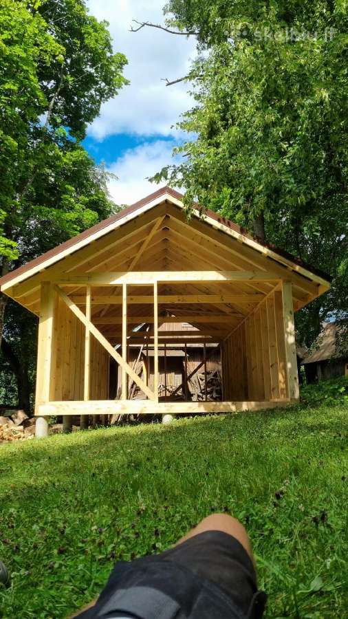 Karkasiniai namai, stogai kiti statybų darbai. - nuotraukos Nr. 17