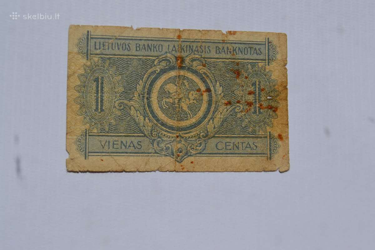 1922 m. vienas laikinasis centas - nuotraukos Nr. 2
