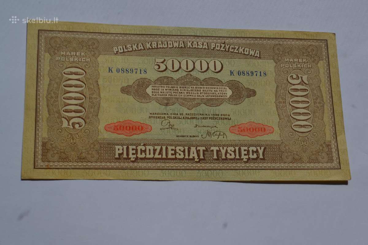 1922 m.50 000 lenkijos markiu,puikus banknotas