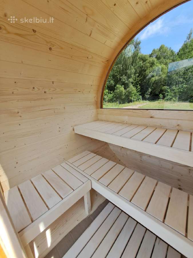 Apvali Mobili Medinė Lauko pirtis - nuotraukos Nr. 9
