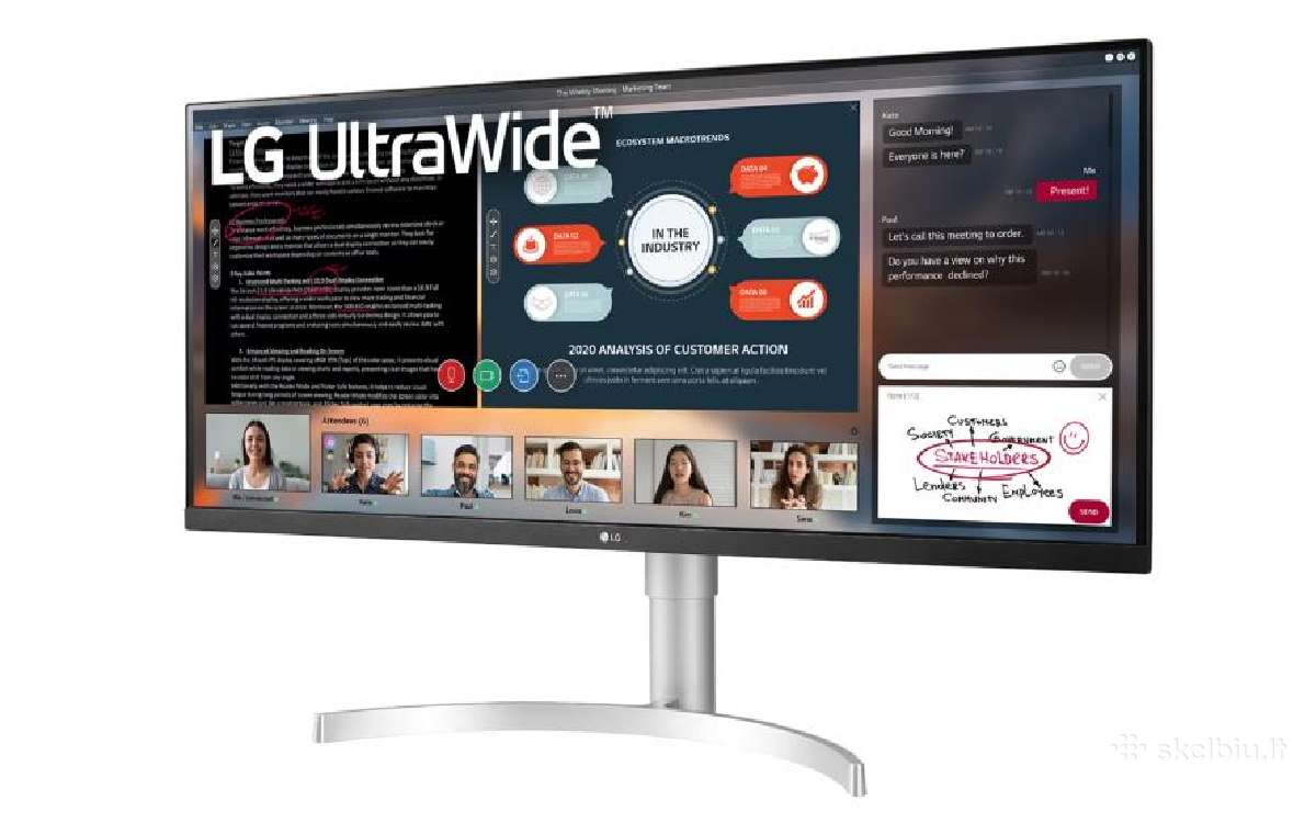 Monitorius LG 34wn650-w 34" Fullhd Ips Ultrawide - Skelbiu.lt