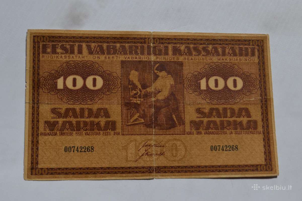 Estija 100 markiu 1919 m.retas