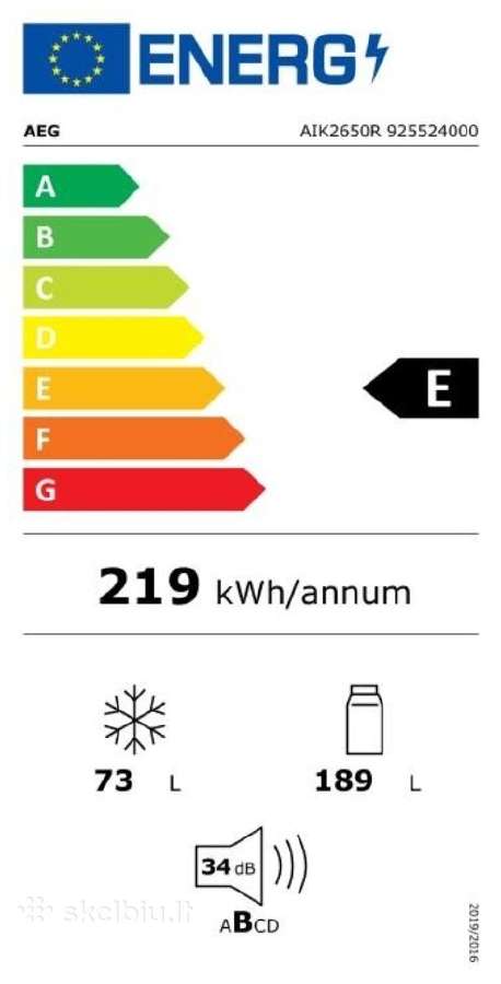 Integruojami Aeg su "Low Frost" šaldymo sistema E - nuotraukos Nr. 8