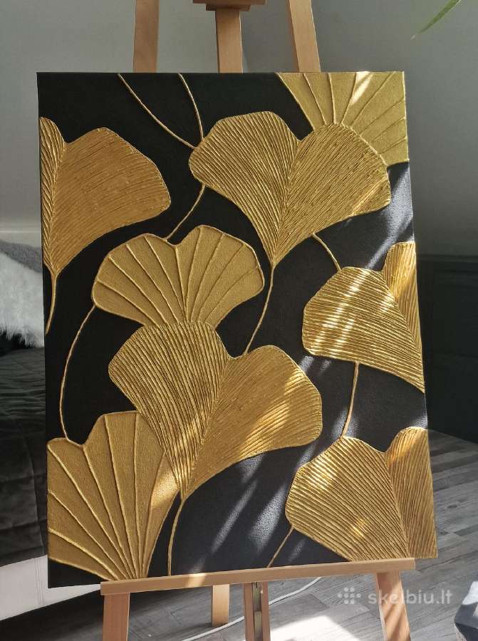 Modernus rankų darbo tekstūrinis paveikslas 60x80