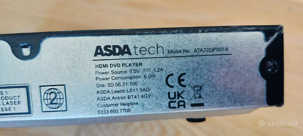 Asda Tech Compact Hdmi disko grotuvas - nuotraukos Nr. 6