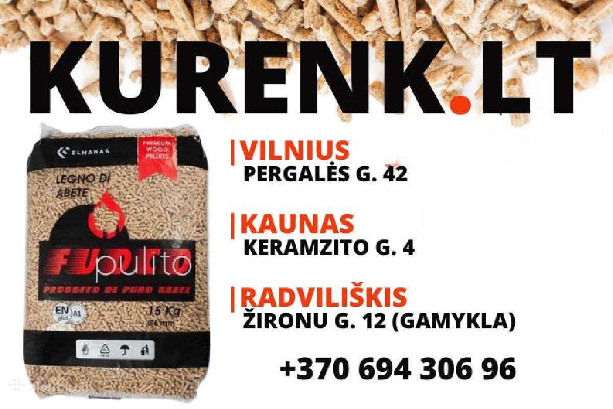 Fuoco Pulito - Medžio pjuvenų granulės