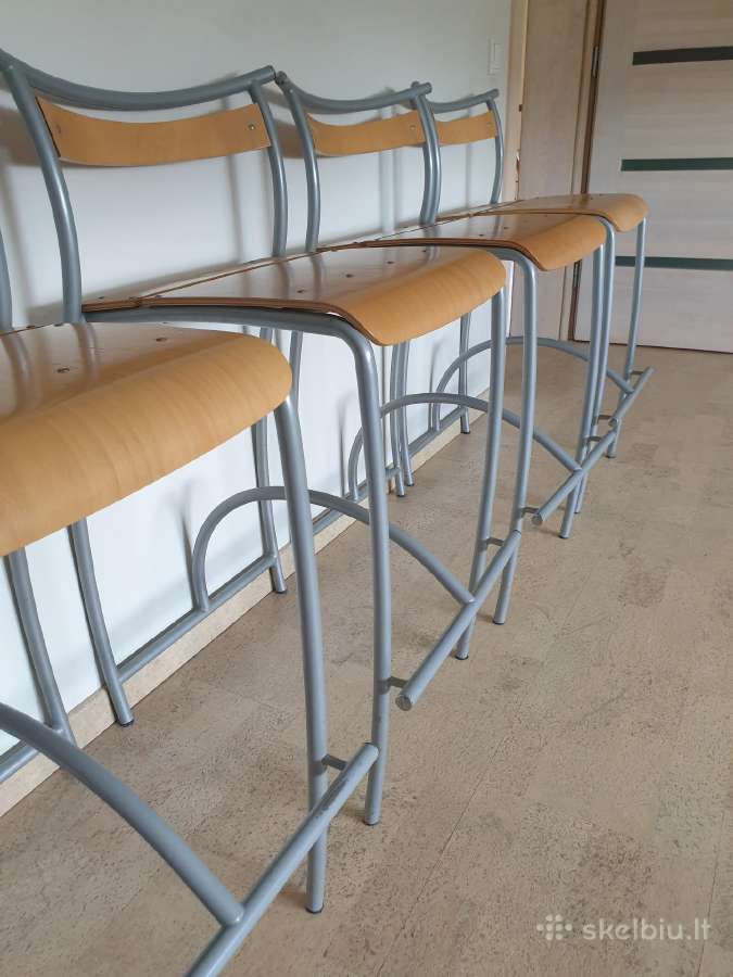Vintažinės Pusbario kėdės 4vnt - nuotraukos Nr. 3