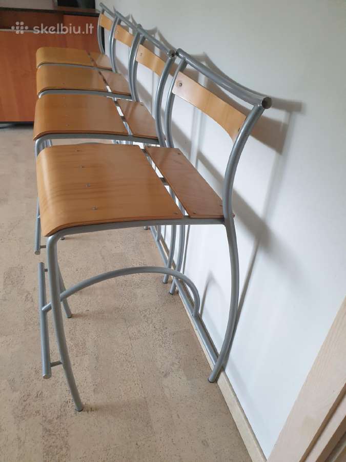 Vintažinės Pusbario kėdės 4vnt - nuotraukos Nr. 6