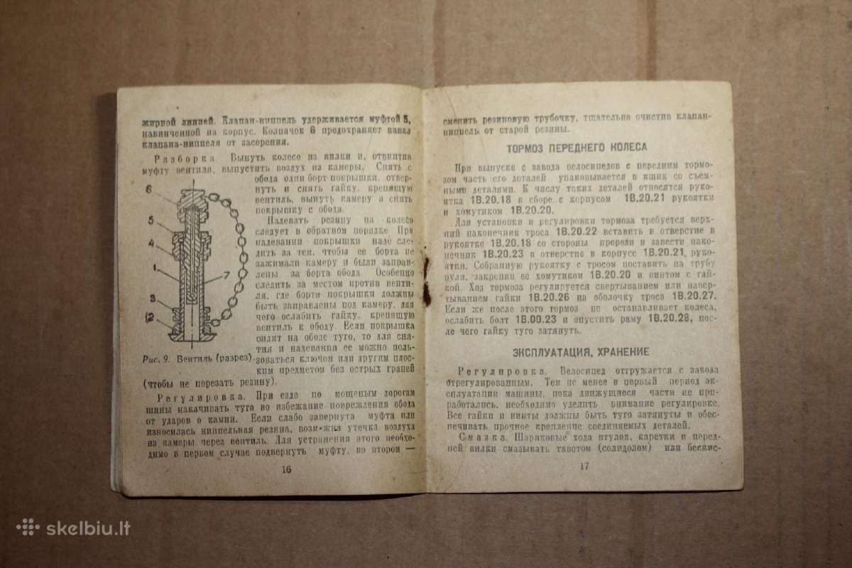 Penza Zif dviračio naudotojo knyga 1959 m. - nuotraukos Nr. 6