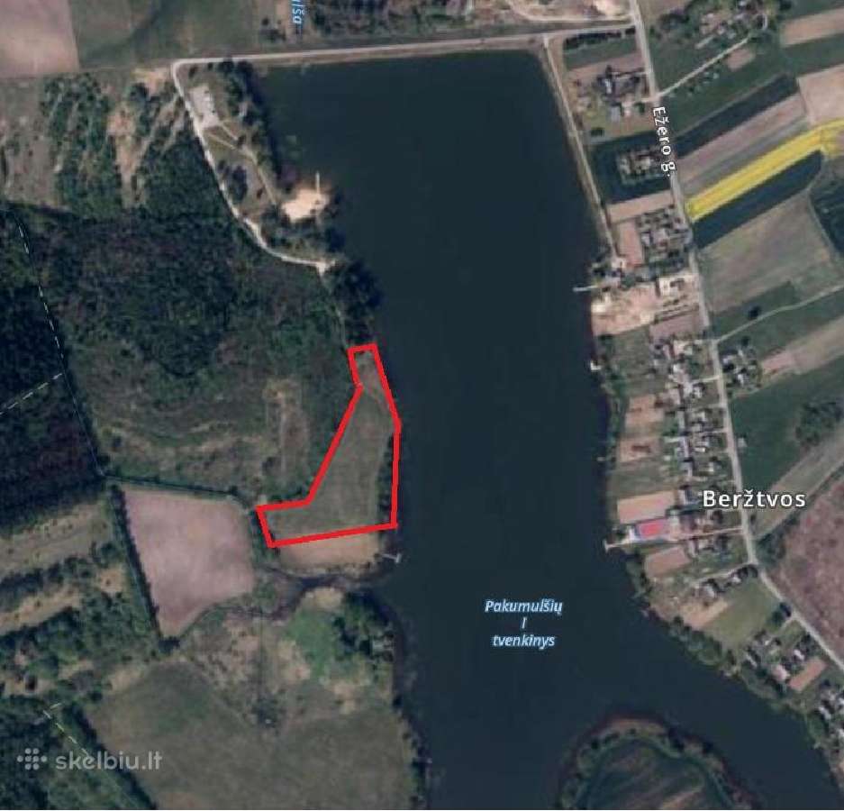 1,08 ha sklypas su ežero pakrante prie Kuršėnų