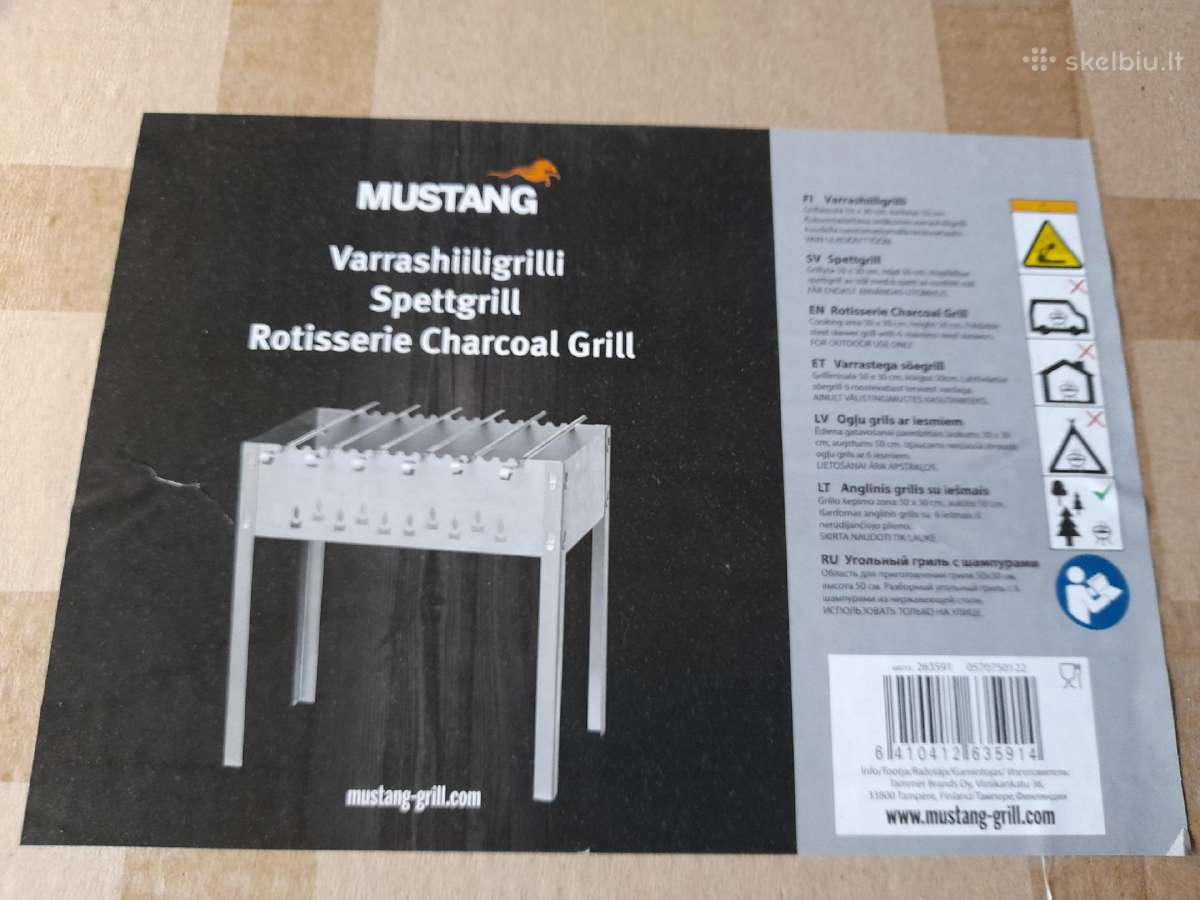 Šašlykinė Mustang Varrashiiligrilli 50x30 cm, su 6 - nuotraukos Nr. 2