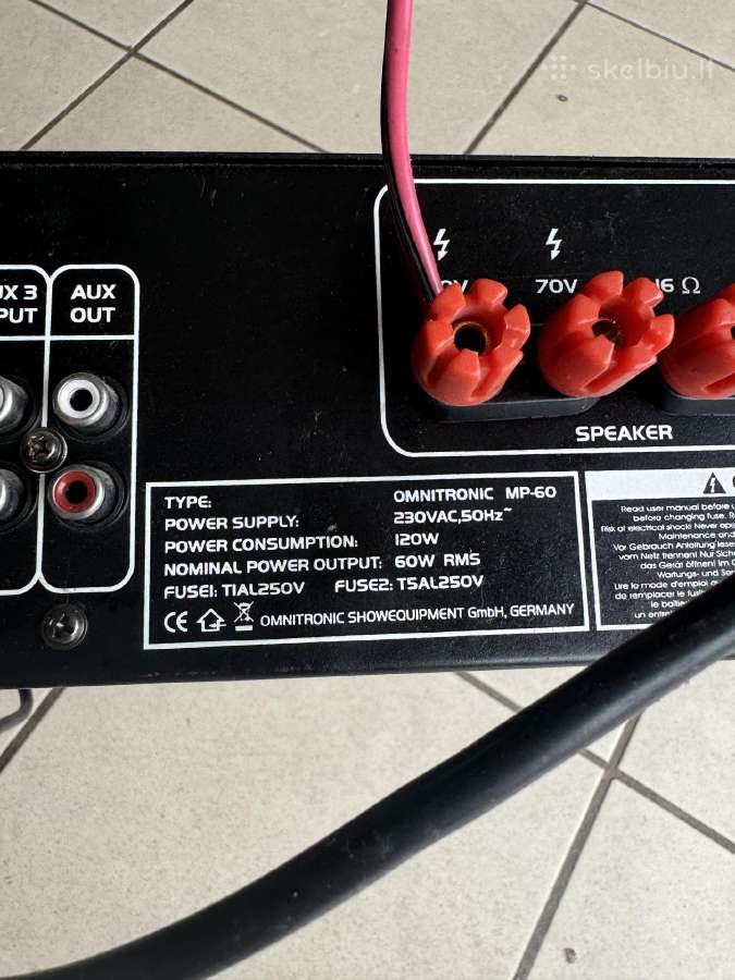 Garso stiprintuvas Omnitronic Mp-60 110v - nuotraukos Nr. 2
