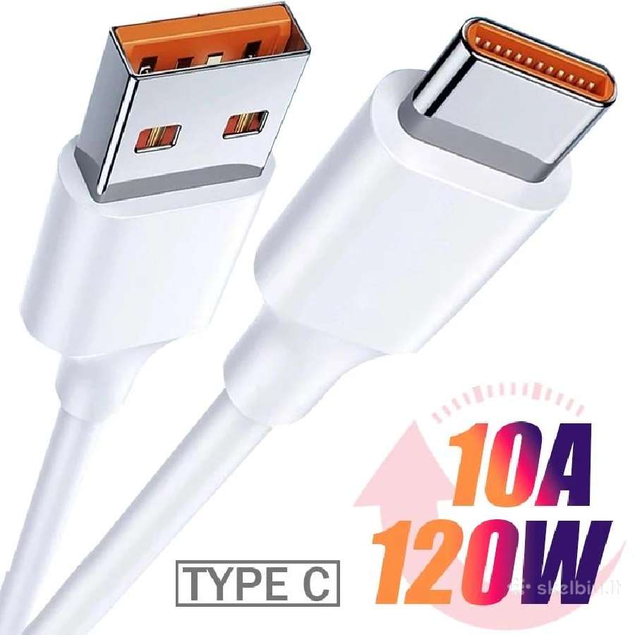 Usb a type c kabelis krovimo duomenu perkelimo 1m
