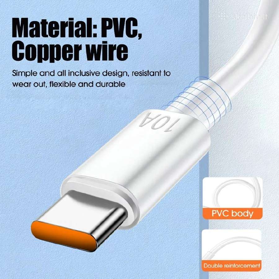 Usb a type c kabelis krovimo duomenu perkelimo 1m - nuotraukos Nr. 2
