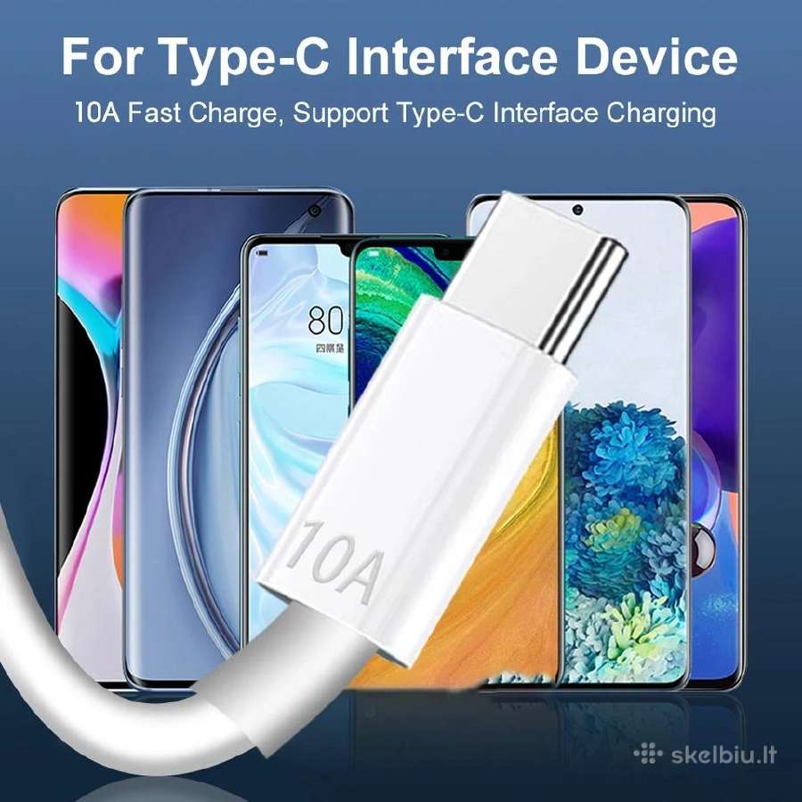 Usb a type c kabelis krovimo duomenu perkelimo 1m - nuotraukos Nr. 6