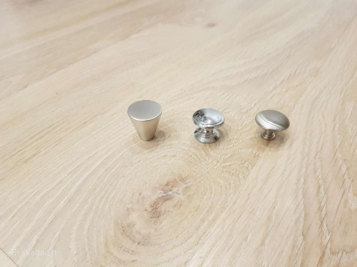 Įvairios metal blizgaus chromo baldinės rankenėlės - nuotraukos Nr. 11