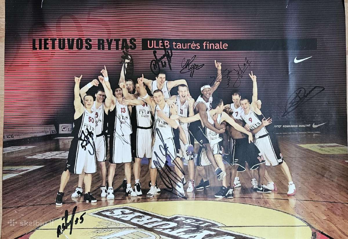 Marškineliai su Lietuvos rinktinės parašais 2005 - nuotraukos Nr. 4