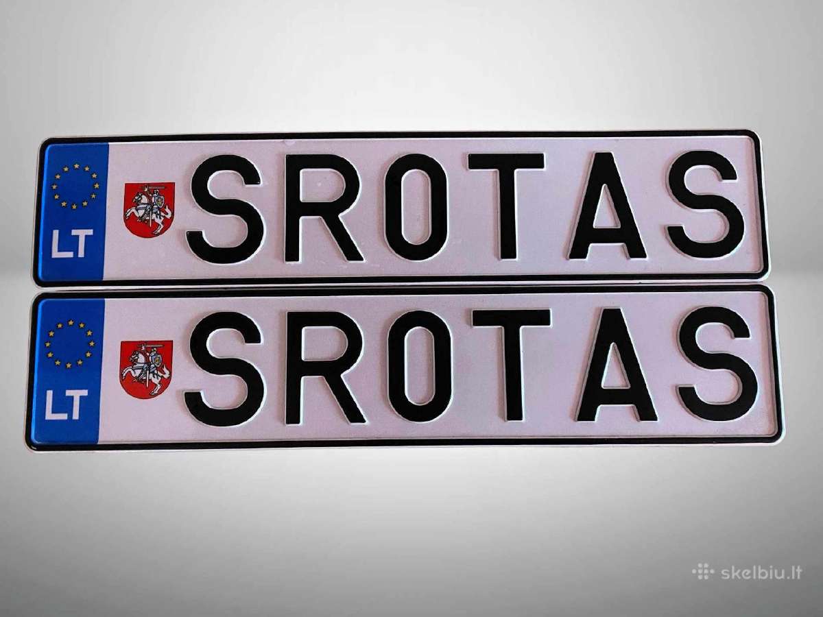 Valstybiniai numeriai Srotas "Sr0tas"