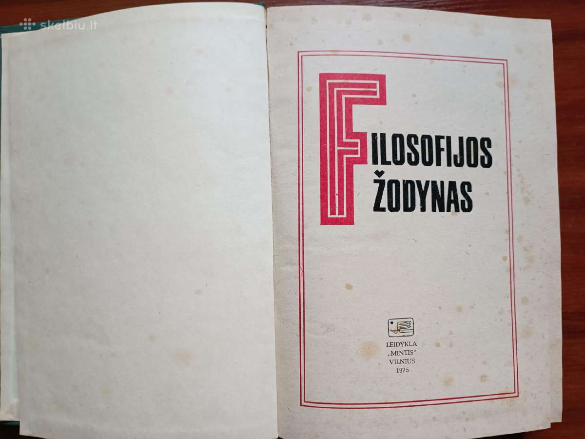 Filosofijos žodynas - nuotraukos Nr. 2