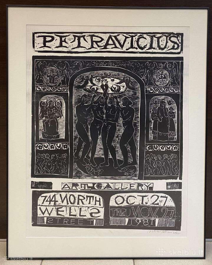 Paveikslas parodos plakatas dail. V. Petravičius