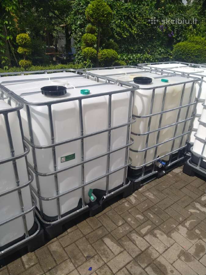 Ibc konteineriai, 1000 l. maistinės talpos švarios