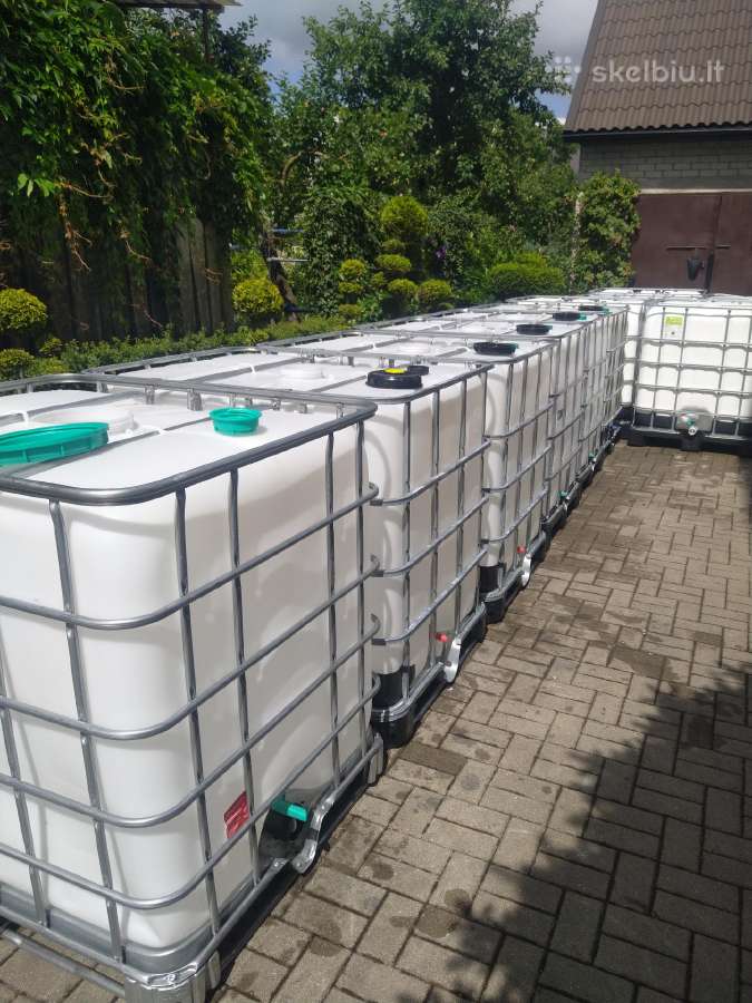 Ibc konteineriai, 1000 l. maistinės talpos švarios - nuotraukos Nr. 3