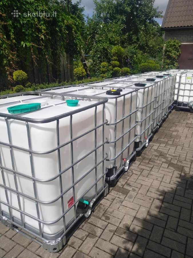 Ibc konteineriai, 1000 l. maistinės talpos švarios - nuotraukos Nr. 4