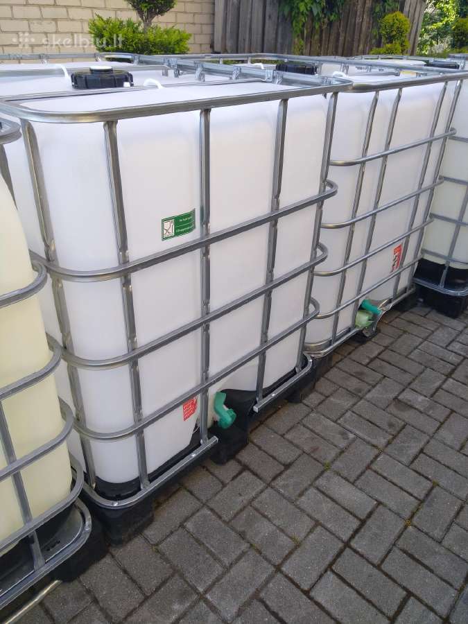 Ibc konteineriai, 1000 l. maistinės talpos švarios - nuotraukos Nr. 6