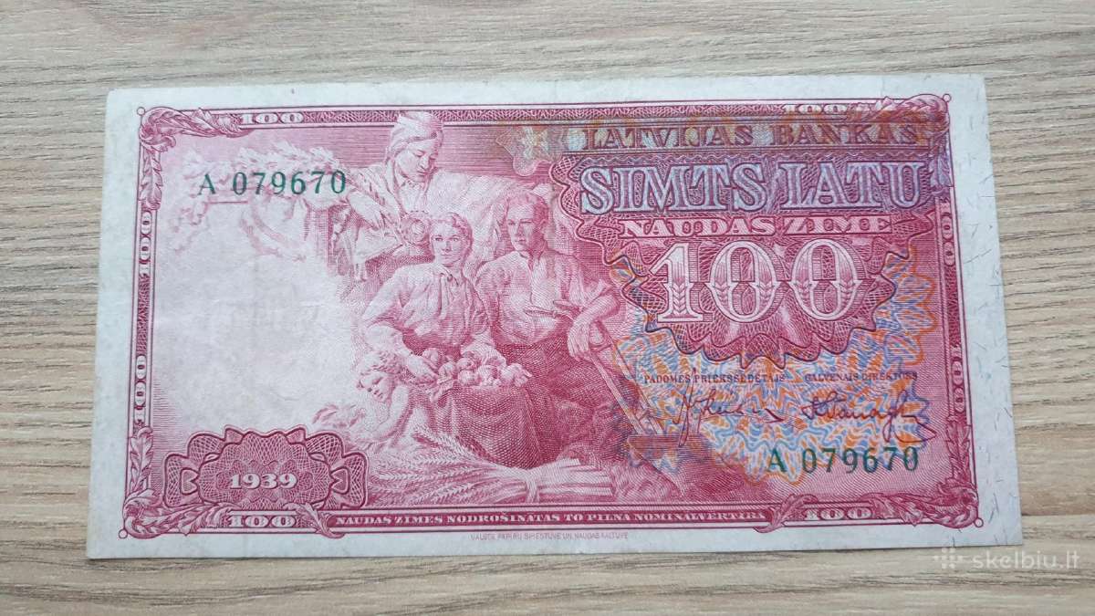 1939 metų 100 latų Latvija