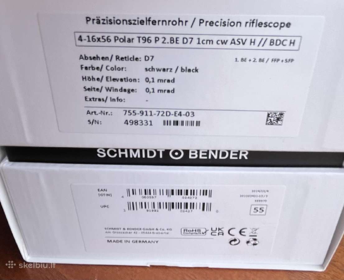 Schmidt Bender nauja optika - nuotraukos Nr. 5