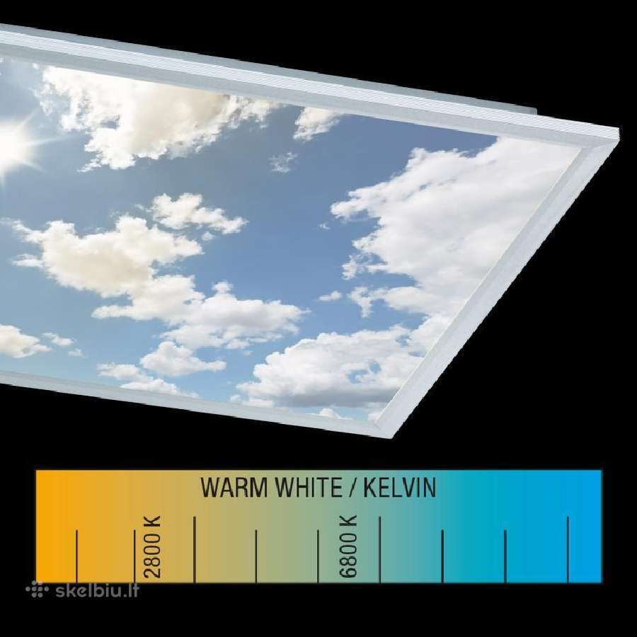 Naujas LED šviestuvas 60x60cm, nuotolinis valdymas