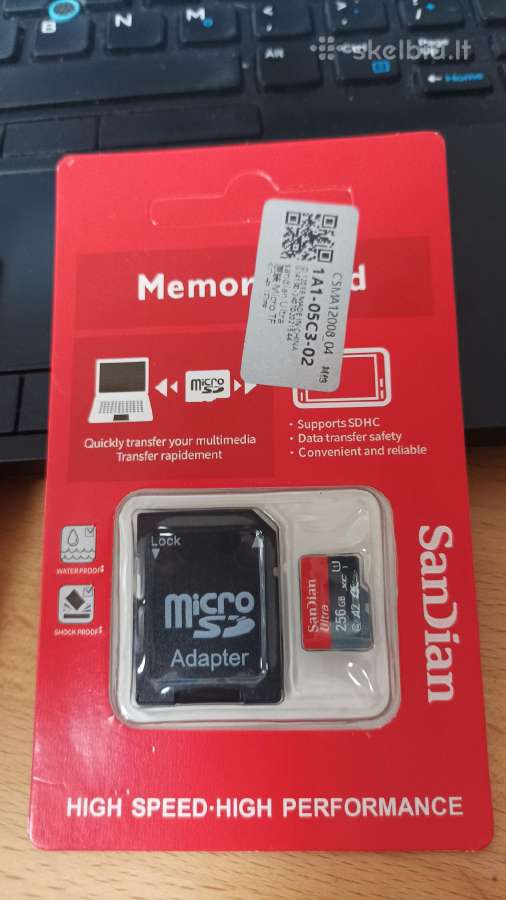 Atminties kortelė 128gb, 256gb