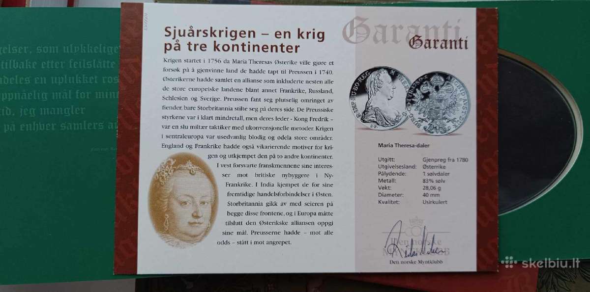 Moneta sidabrine Taleris Marija Teresa - nuotraukos Nr. 5