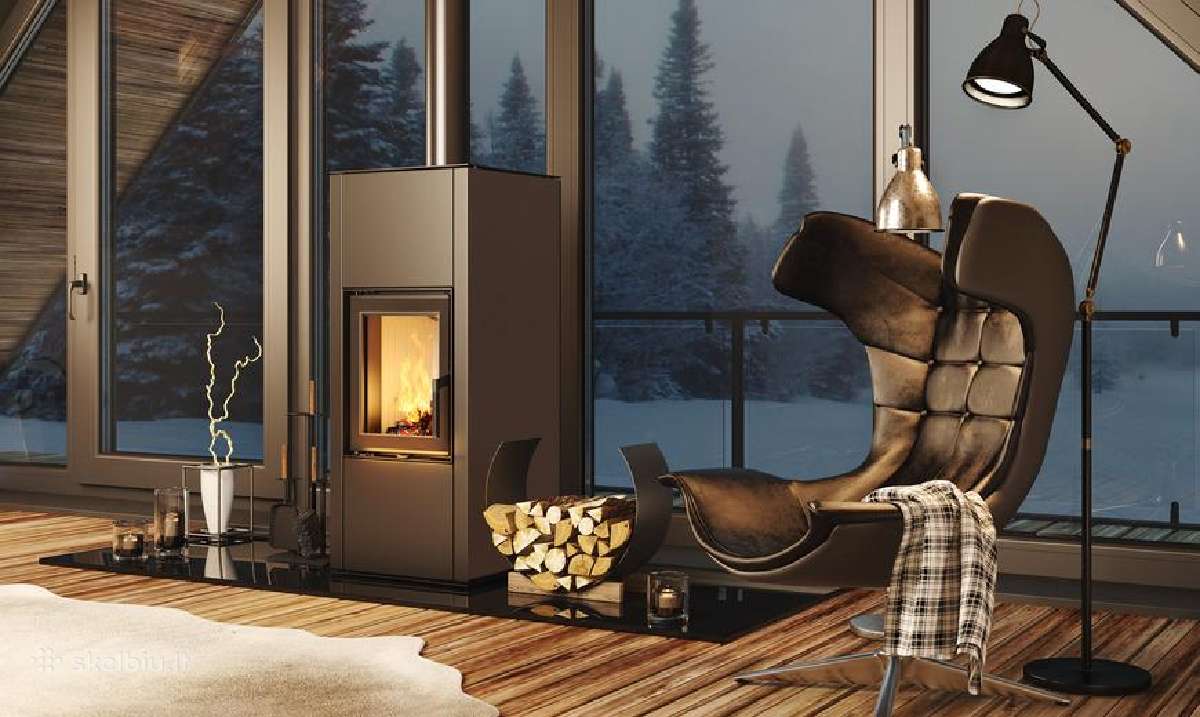 Nauja plieninė krosnelė Saven Vatra 6.5kw šamotinė - nuotraukos Nr. 7