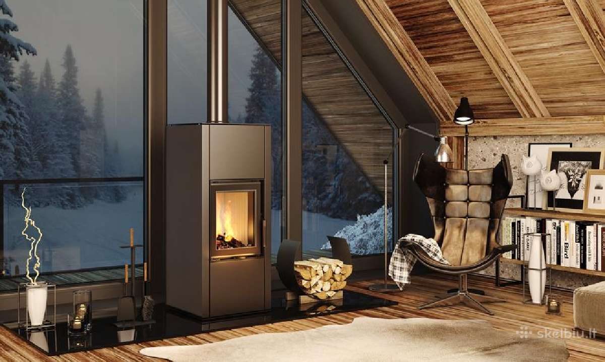 Nauja plieninė krosnelė Saven Vatra 6.5kw šamotinė - nuotraukos Nr. 11