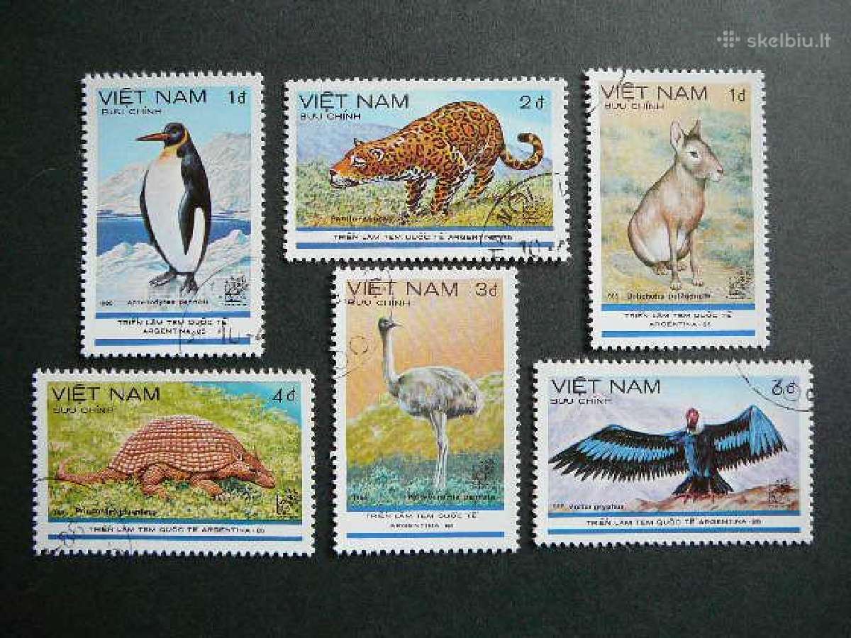 Pauksciai Zverys Vietnamas 1985 antsp. vt269
