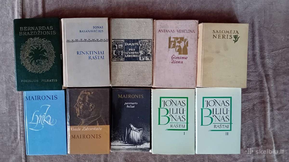 Lietuvių grožinės literatūros klasikų knygos