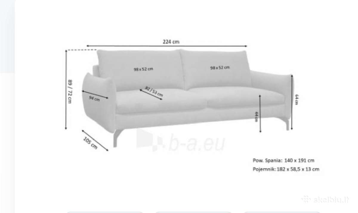 Parduodama sofa-lova, būklė kaip naujos - nuotraukos Nr. 9