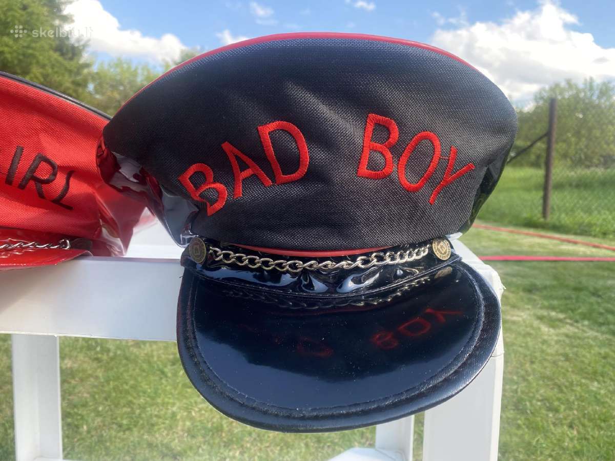 Vakarėlio kepurės su užrašu "Bad Boy" &“Bad Girl - nuotraukos Nr. 3