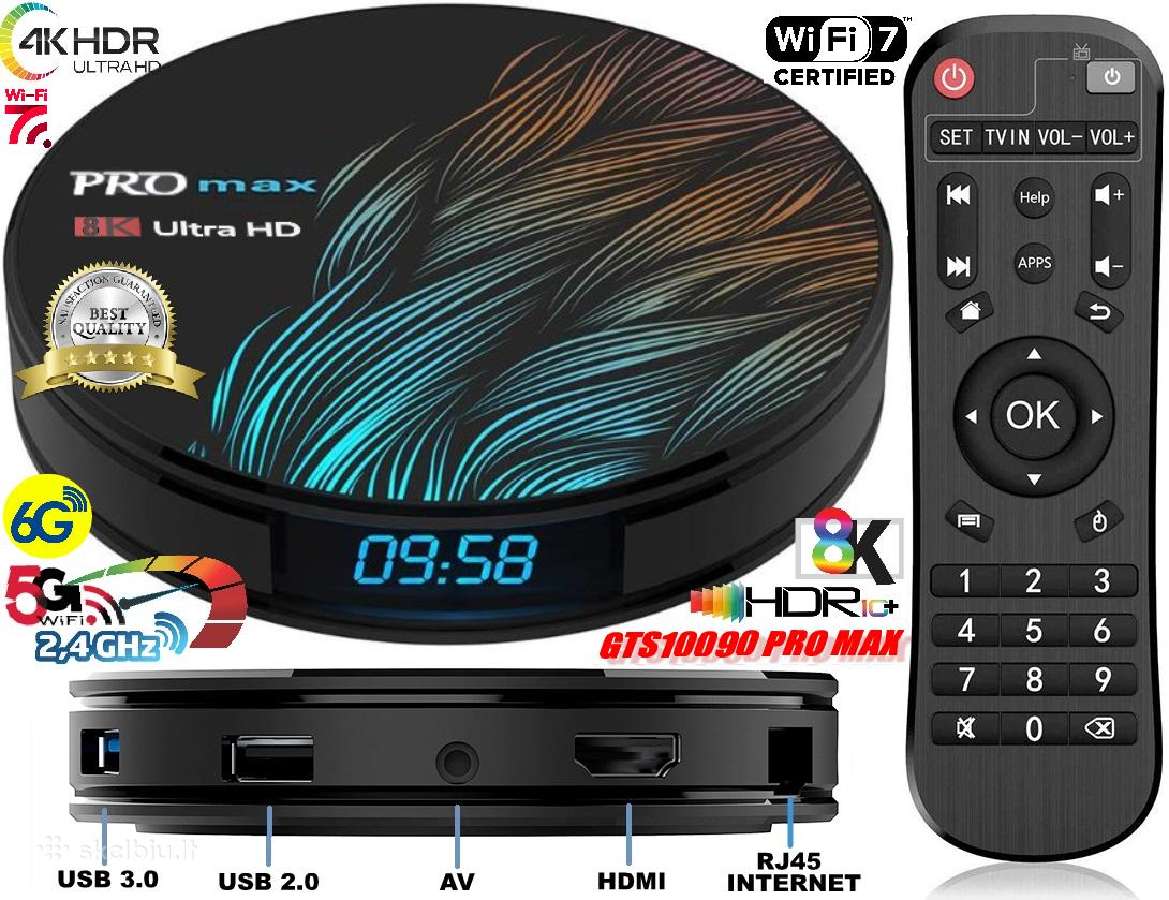 8k Pro Max Tvbox+1000 Google TV Kanalų Nemokamai! - Skelbiu.lt