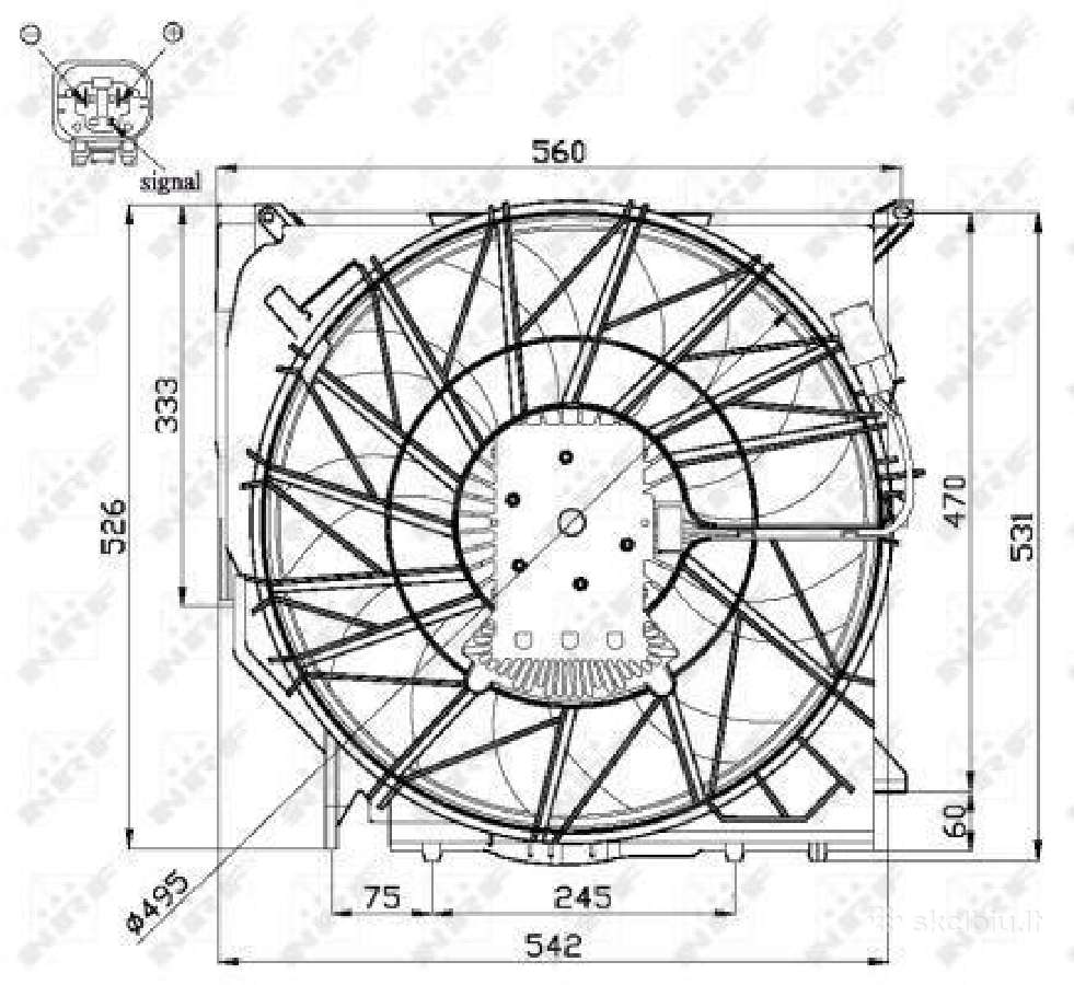 Bmw Radiatoriaus ventiliatorius Nrf 47672 - nuotraukos Nr. 7