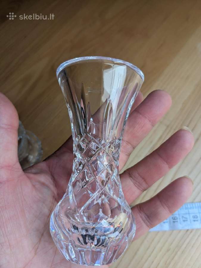 Mažytės krikštolinės vazelės - nuotraukos Nr. 7