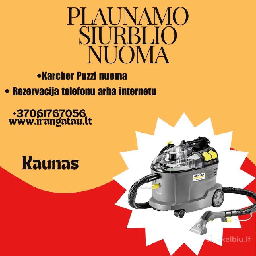 Plaunamo Karcher Nuoma,garu siurblys