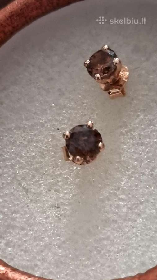 Auksiniai 1,02ct auskarai su briliantais. - nuotraukos Nr. 7