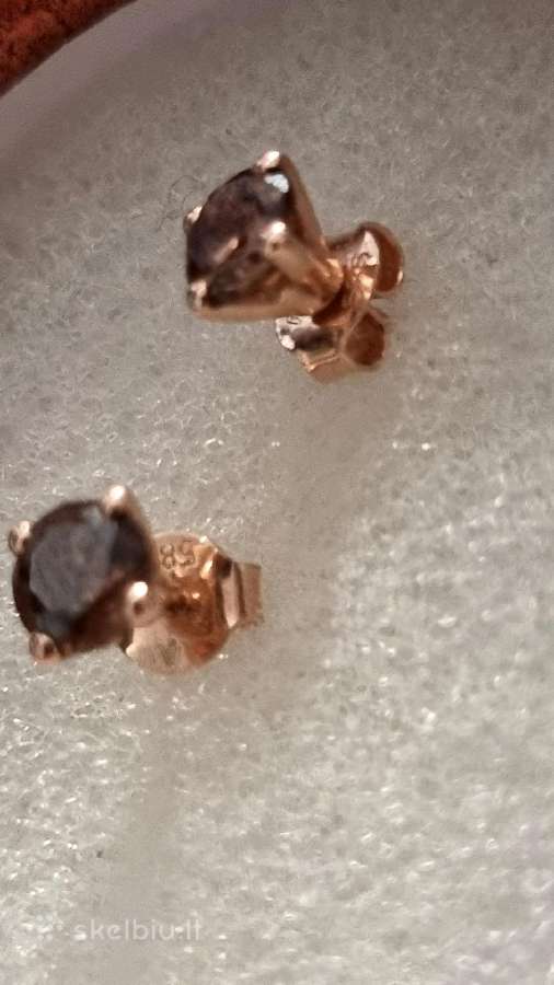 Auksiniai 1,02ct auskarai su briliantais. - nuotraukos Nr. 5