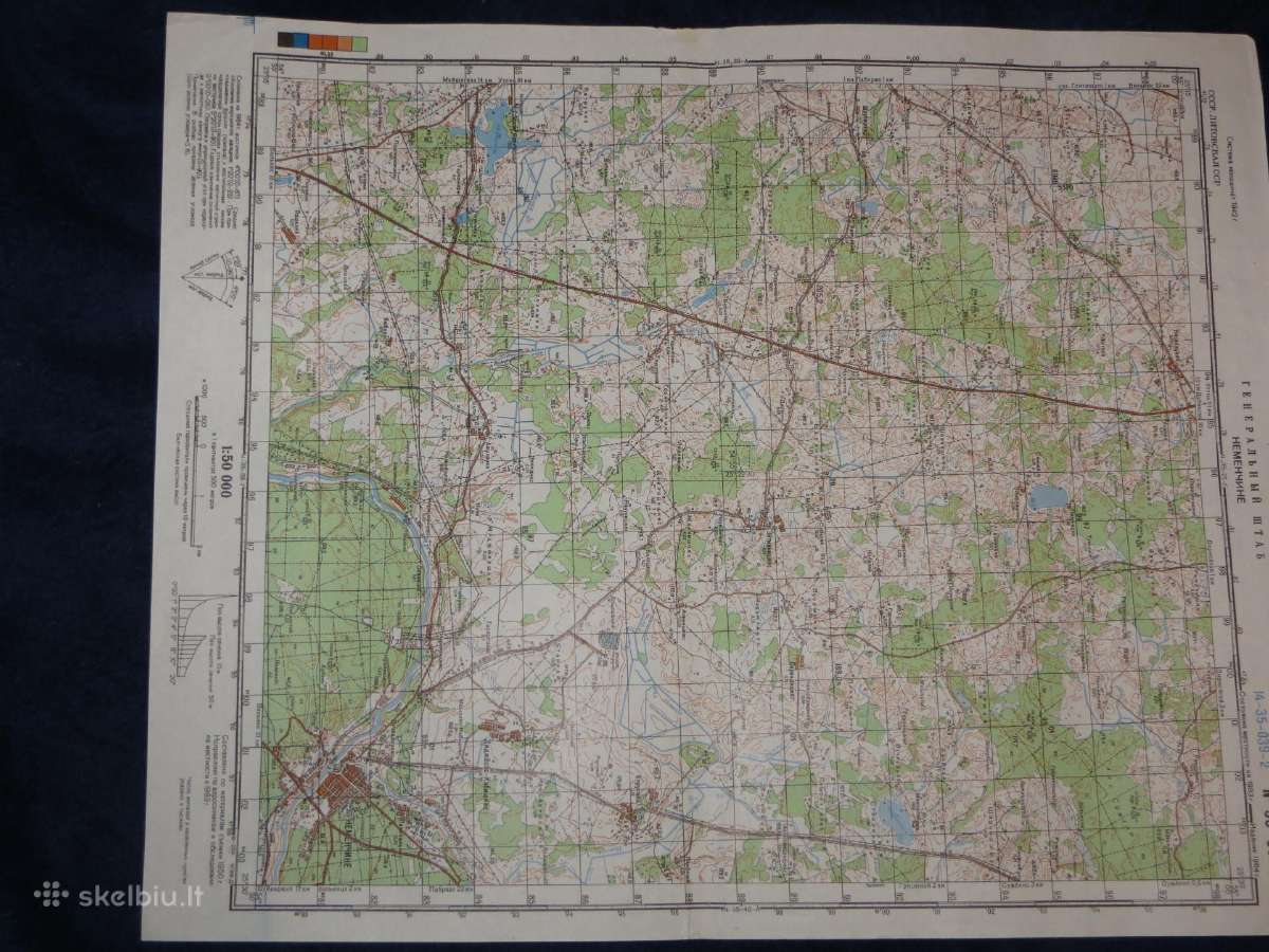 Žemėlapiai soviet genštabo topografiniai 1:50 000