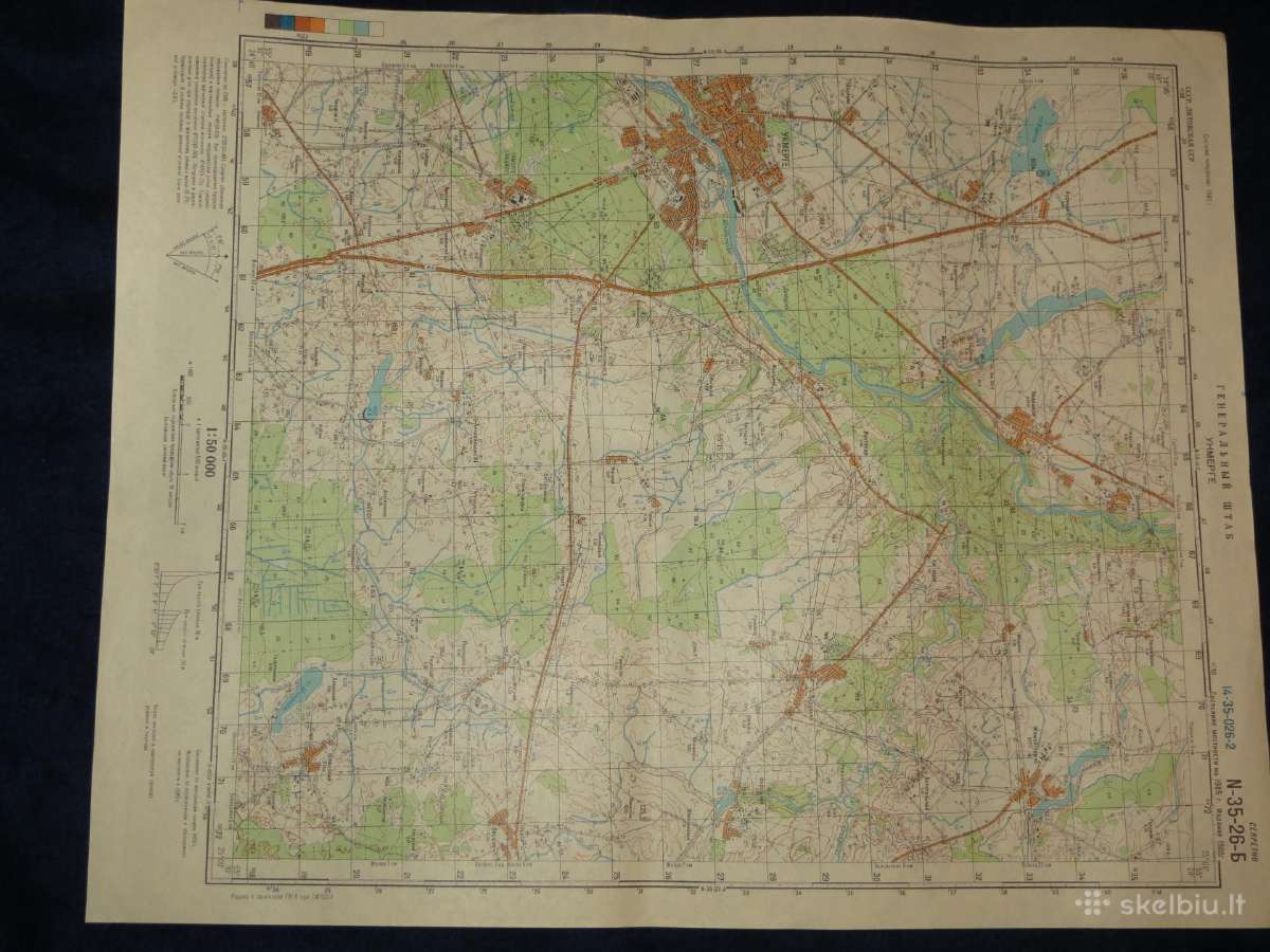 Žemėlapiai soviet genštabo topografiniai 1:50 000 - nuotraukos Nr. 5